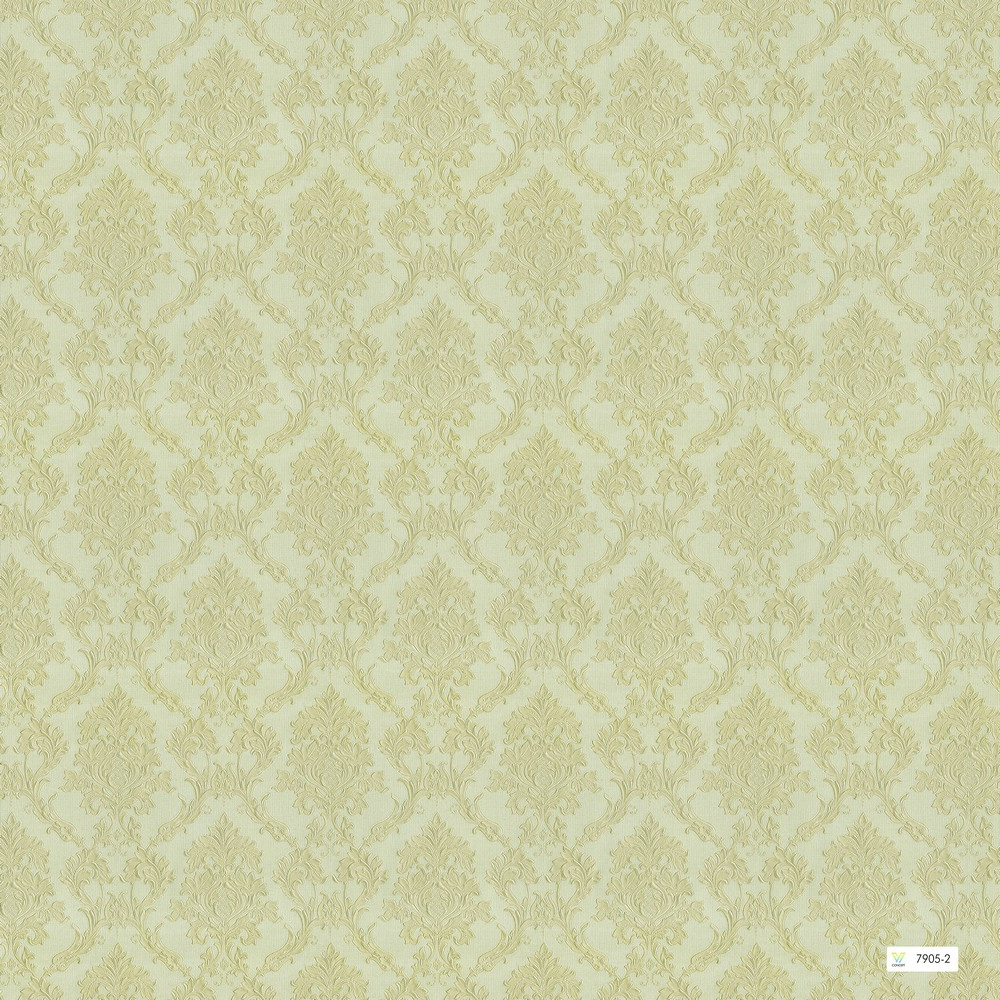 Giấy dán tường cổ điển màu vàng nhạt 7905-2